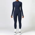 thumbnail image 1 of Mono de yoga de manga larga ajustado de invierno con cremallera y contracción abdominal, ropa deportiva de entrenamiento de alta resistencia para mujer, 1 of 2