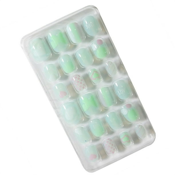 Vogacara 1 Juego de limas de longitud media para uñas de niños, prensa mate en palo, calcomanías de arte de Color sólido, suministros de salón, Kit Juegos de manicura Uno Vogacara CE011887-01