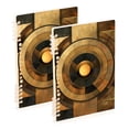 thumbnail image 2 of Abstract Olive Brown Geometric Notebooks 1-subject Journal 60 Sheets A5 College Ruled Paper Detachable Ring 8.3"x5.7", 2 of 8