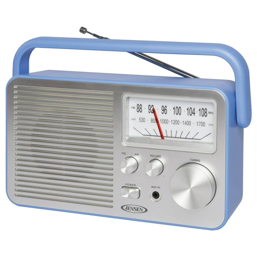 JENSEN MR750BL Portable AM/FM Radio (Blue)