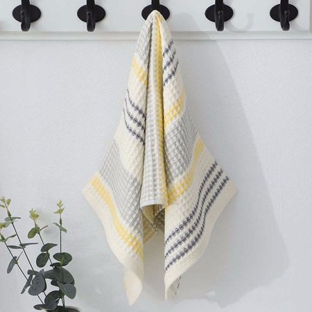 

Waffle High Quality Dishtowel Bathroom Household Hotel Face Towel Handkerchief Hand Towel Washcloth YELLOW 35 X 75CM