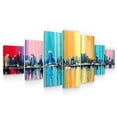 thumbnail image 1 of Startonight Huge Canvas Wall Art Abstract Theme - The Multi Colored City of New York - Framed Modern Set of 7 Panels 40 x 95 Inches, 1 of 5