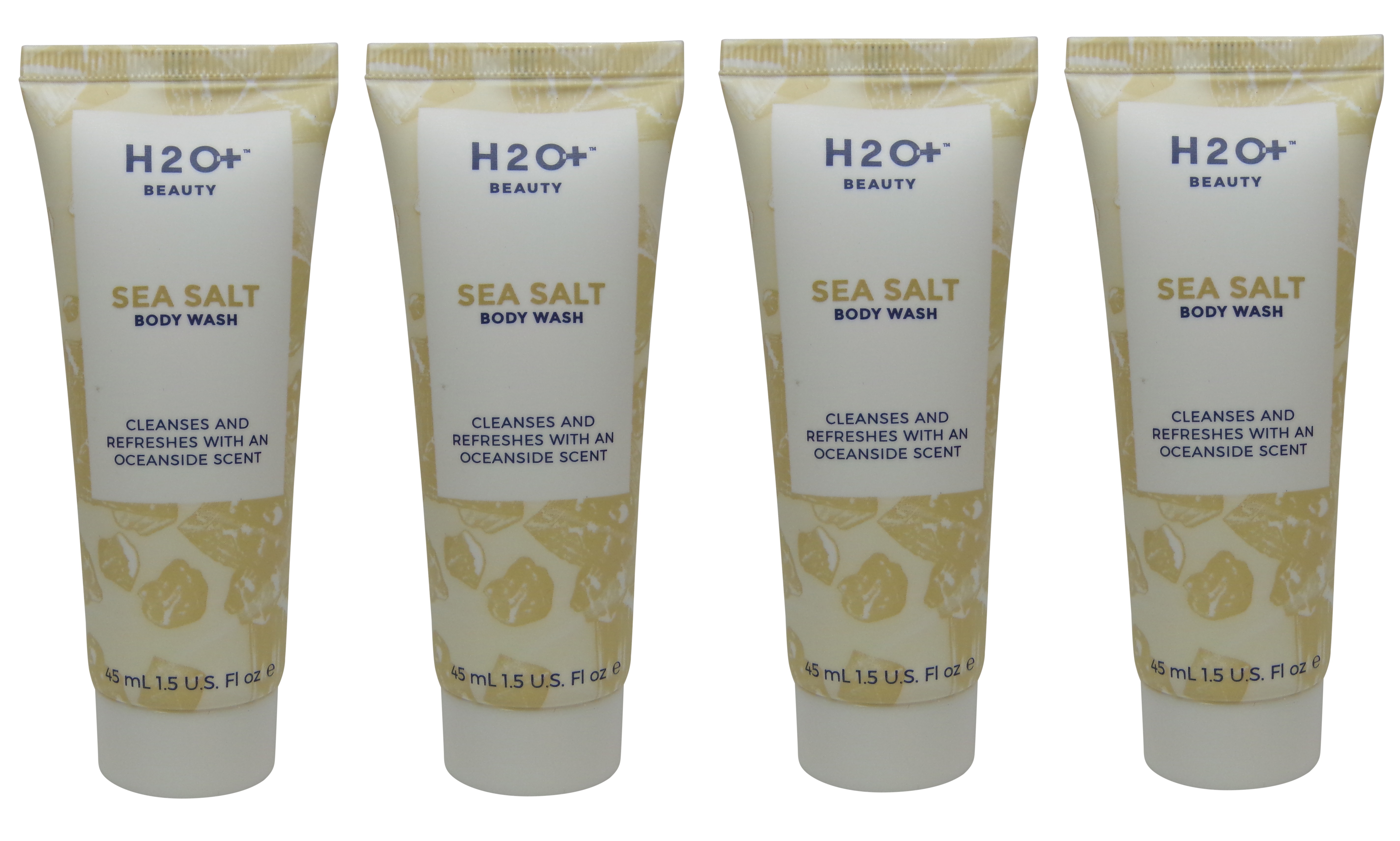H2O+ Beauty Sea Salt Body Wash lot of 4 each 1.5oz bottles. Total of 6