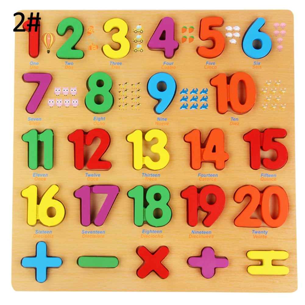 Details about   ABC Wooden Puzzle Board Game Alphabet Numbers Learning Toy Dinosaur Puzzle 