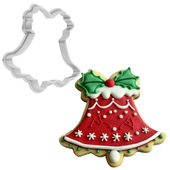 Christmas Red Jingle Bell Cookie Cutter 4 Inch Made in USA by WONDERTORY