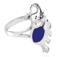 thumbnail image 2 of Joyful Elephant Blue Lapis Sterling Silver Ring-7, 2 of 4