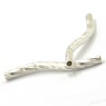 thumbnail image 2 of Xingzhi Beautiful Silver White Engraved Pattern Tube Swirl Noodle Beads Set for Jewelry Making, 2 of 4