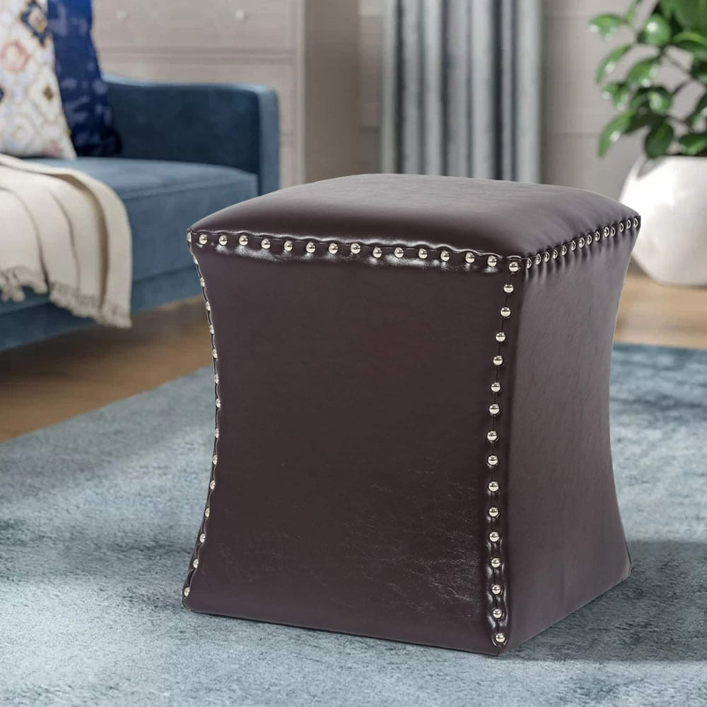 Homebeez 15" Vanity Stool Ottoman Small Ottoman Footrest Stool Makeup