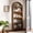 Walnut, variant on Arched Behind The Door Storage Narrow 5- Tier Open Display Bookshelf Wall Mount Display Rack for Living Room Bedroom