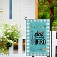 thumbnail image 2 of Father Day Garden Flag Dad You Are My Hero Banner for Yard Buffalo Check Plaid Gift for Father¡¯s Day Grandpa Decor 12.5X18 Inch Double Side, 2 of 5