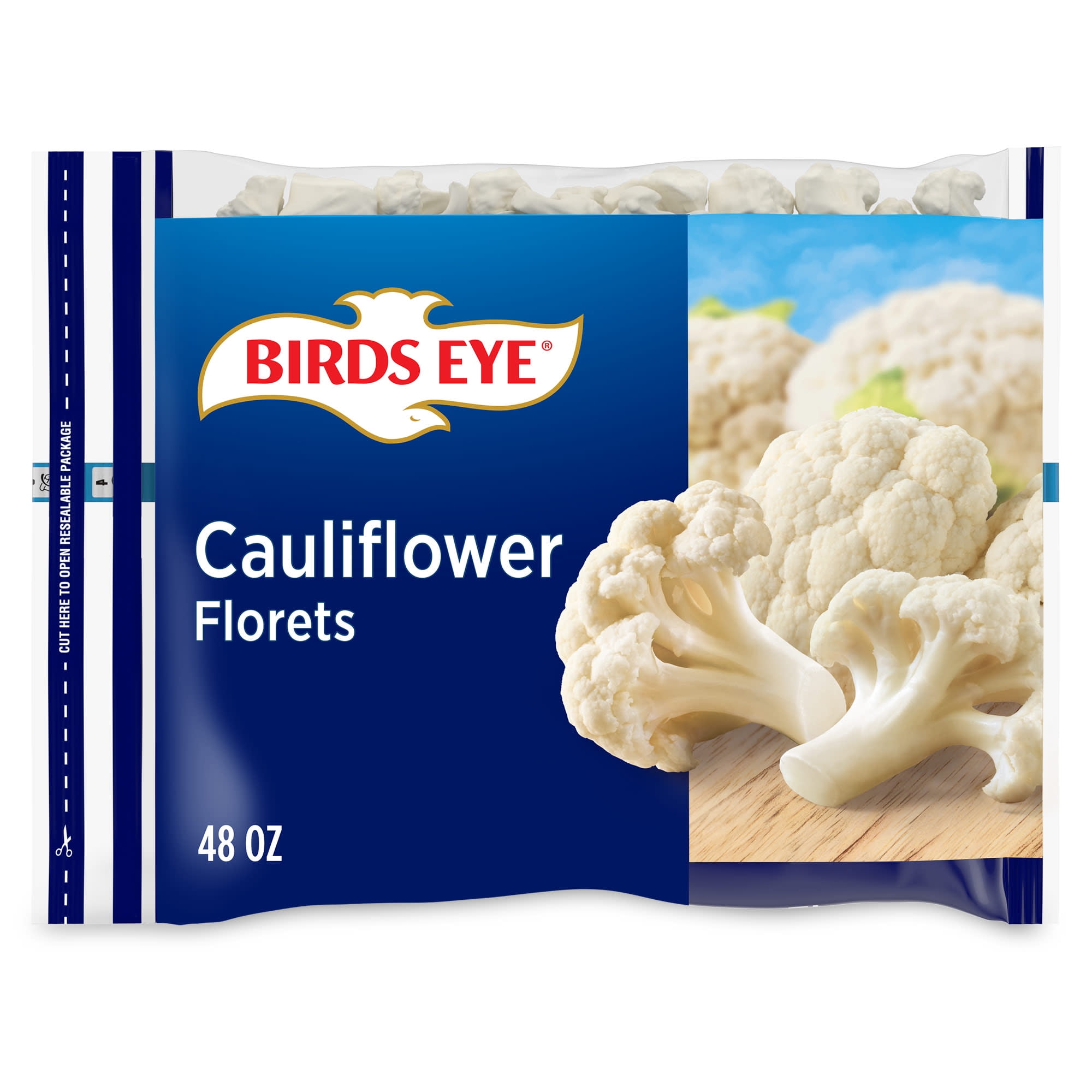 Birds Eye Cauliflower Florets, Frozen Vegetables, 48 oz. Bag