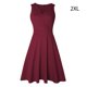 thumbnail image 3 of Guardurnaity Vestido casual Sin mangas Cómodo Vestido de verano Playa Vacaciones Escuela Graduación Vacaciones Fecha Noche Verano Ropa Accesorios Vestidos Vino rojo XXL, 3 of 6