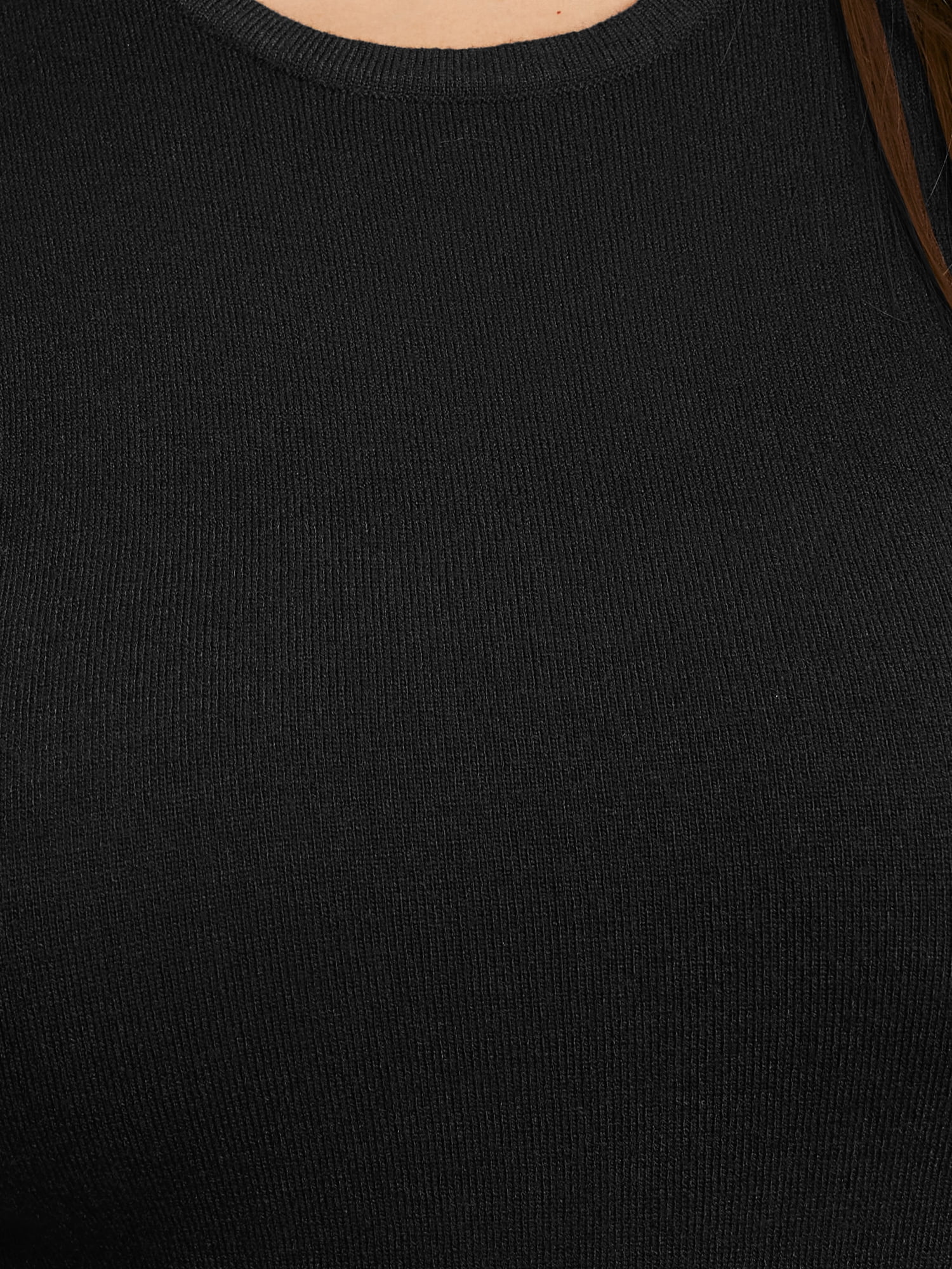 DARING DIVA Plus Size Sweater Crewneck Knit Sweater Tank Dress 2X Black