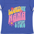 thumbnail image 4 of Inktastic Nana and Pops Love Me Retro Flowered Girls Toddler T-Shirt, 4 of 5