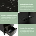 thumbnail image 4 of Sandinrayli End Table with Charging Station Narrow Nightstand Bedside Table with Storage Shelves for Living Room Bedroom, 4 of 7
