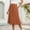 Brick Red, variant on Dpytoraw Women's New Mid Length Elastic High Waisted Fashion Elegant Solid Color Skirt Women’s Tennis Skirt Red