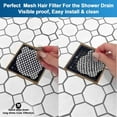 thumbnail image 3 of HSHDLDF , 50 Pack, Disposable Shower Drain Hair Catcher Mesh Stickers, Hair Catchers for Shower Drain Stickers, 3 of 7