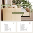 thumbnail image 4 of Fluted 3-Drawer Dresser - Mid-Century Modern Boho Storage Chest with Splayed Legs for Bedroom Natural, 4 of 7