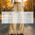thumbnail image 4 of VBVC Women's Wide Leg Ruffle Hem Sweatpants , Drawstring Stretchy Trousers For Women , Ladies' Casual Lounge Pants with Pockets, S-2XL, 4 of 7