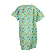 thumbnail image 2 of Sindrella Women's Cotton Blend Snap Front Duster Robe with Pocket-Mint Pear Mix-Xlarge, 2 of 6