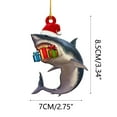 thumbnail image 2 of Lilixerw Christmas Tree Hanging Decoration,Acrylic Shark Xmas Ornament for Home Xmas Decor,Festival Party Decor,3.3 x 2.7 Inch, 2 of 3