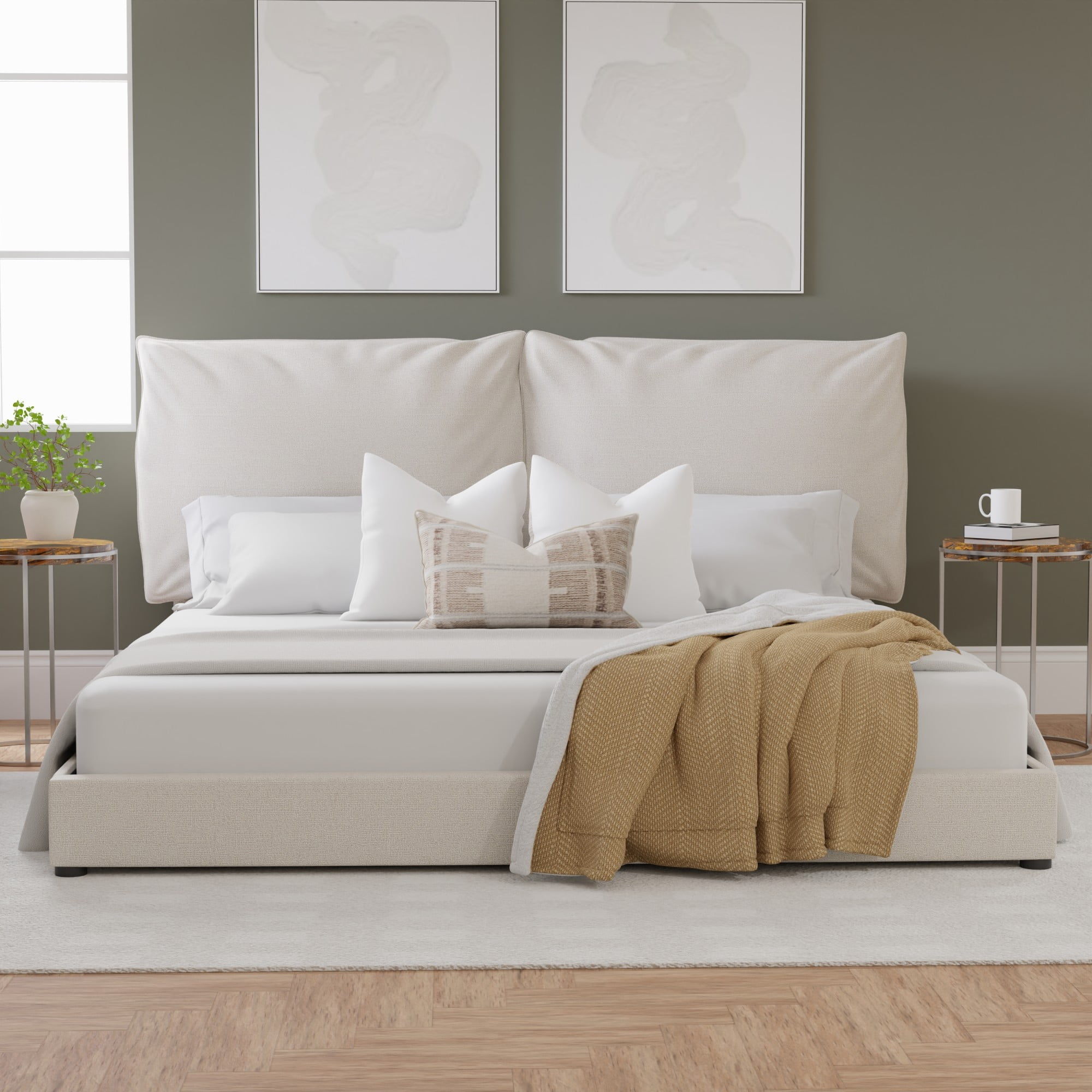 Arden upholstered outlet king bed