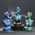 thumbnail image 5 of 1pc Ceramic Waterfall Backflow Incense Burner with Ash Catcher for Home Decor, Aromatherapy, Zen Meditation, Perfect Gift Idea (Without Incense), 5 of 8