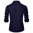 thumbnail image 2 of LONSSA Men's Long Sleeve Denim Shirts Stretch Casual Button Down Shirt with Pocket, 2 of 8