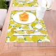 thumbnail image 5 of LNWH Cartoon Lemon Pattern Placemats, 6 PCS Heat Resistant Washable PVC Table Mats, 18"x12", 5 of 6