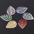 thumbnail image 2 of U8MO 10pcs 18x13mm Leaf Shape Crystal Glass Top Drilled Pendants Loose Beads-Rose, 2 of 4