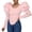 M535 Pink, variant on Tfken Women Tshirts For Summer Crew Neck Long Puff Sleeve Solid Color Slim Tops Trendy Female Comfortable Shirts Black