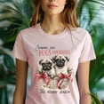 thumbnail image 5 of Funny Pug Shirt | Pugs and Kisses Graphic Tee for Dog Lovers, Heliconia, Size M, 5 of 6