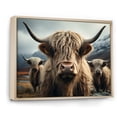 thumbnail image 2 of Designart "Majestic Yaks In The Highlands" Yaks Floater Framed Canvas Art Print, 2 of 5