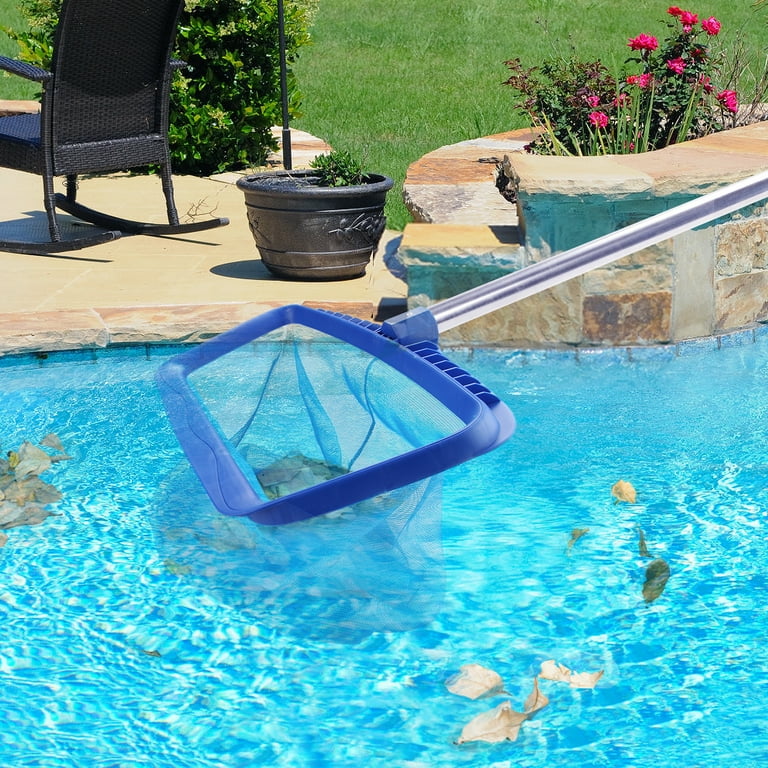 Professional Pool Nets for Cleaning, Swimming Pool Leaf Skimmer Net with EZ Clip, Size: 18 Width x 15.75 Deep, Blue