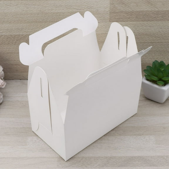 Milisten 30Pcs Candy Boxes for Party White Paper Treat Box with Square Design for DIY Decoration
