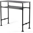 thumbnail image 6 of Diwhy Bar Table Height 40.2" Two-Layer Table with Black Pipe Frame Rectangular Pub Table for Indoor & Outdoor Use, Marbling Pattern Iron Table top, Coffee Table, Black, 6 of 9
