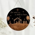 thumbnail image 5 of Dmlowu Christmas Tree Decorations Nativity Scene Ornaments, Wooden Christian Christmas Nativity Ornaments for Holiday Party Christmas Decorations, 11.8" Xmas Religious Christmas 3D Hanging ​Ornaments, 5 of 6