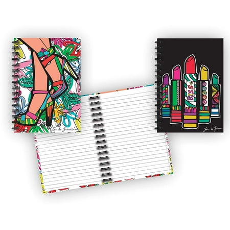 - Spiral Bound Glitter Cover Hardback Notebook Set (2 Notepads Total) 8 1/2
