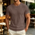 thumbnail image 2 of T Shirts for Man, Mens Solid Color T Shirts Short Sleeve Lightweight Crew Neck Soft Fitted T-Shirt Casual Summer Classic Basic Tee Tops Coffee XXL, 2 of 7