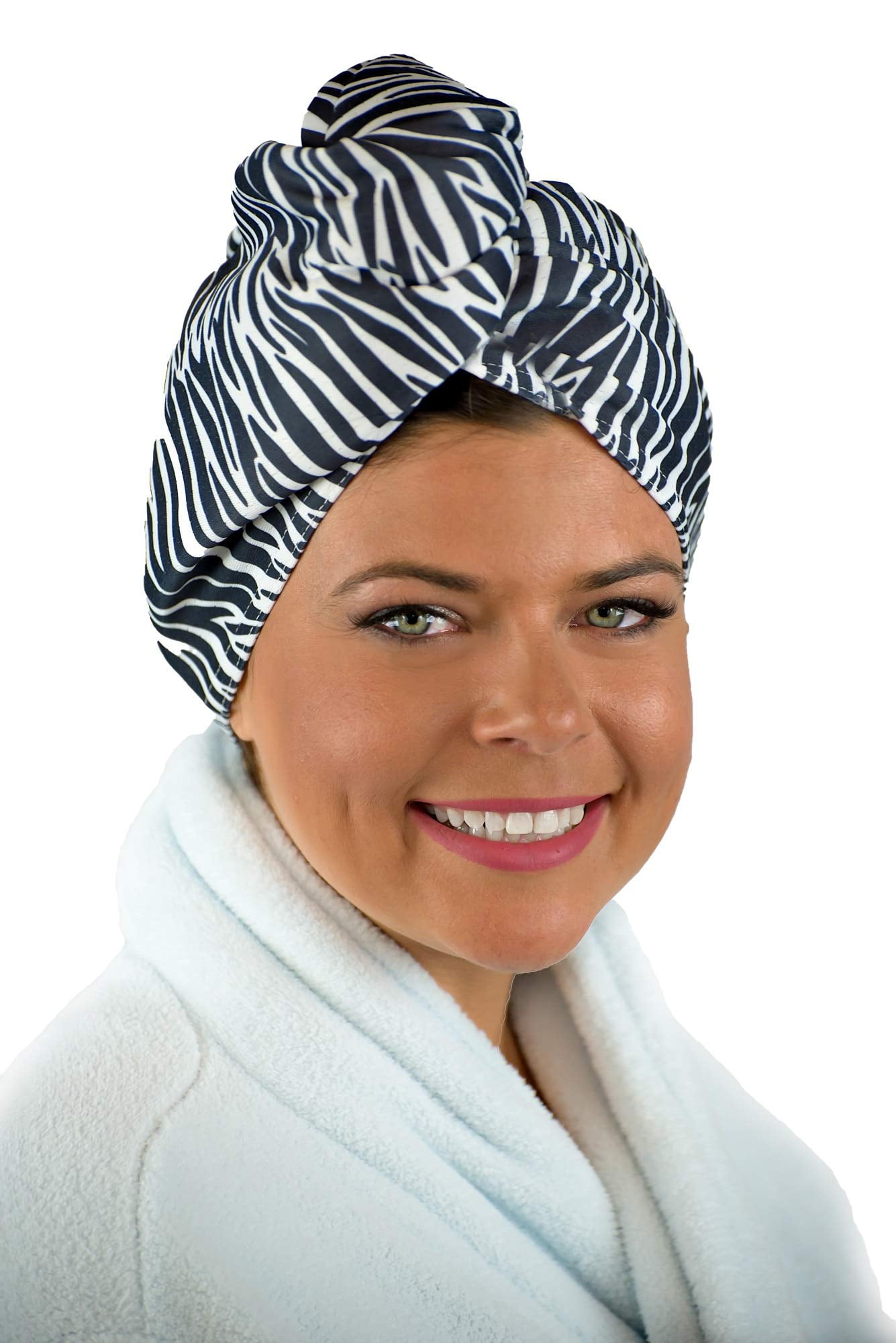 Hair Towel Hands Free Stylish Turban Wrap Made From 100 Recycled