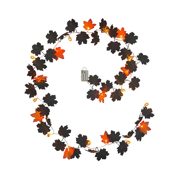 TopLLC Halloween Decor Fall Decor Fall Decor Garland Lighted Fall Garland, Decorations Halloween Garland, Fall Wall Hanging Maple Leaves, Artificial Maple Leaf, ,Fall Decoration For Home