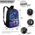 thumbnail image 4 of Yuyamidu Galaxy Wolf Backpack Set for Girls 8-12, 3rd-6th Grade, Lightweight 17 Inch Large Bookbag with Lunch Box, Water Bottle Sleeve, Pencil Case & Keychain, 5-Piece Back to School Supplies, 4 of 7