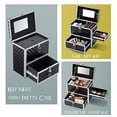thumbnail image 4 of Frenessa Makeup Train Case Professional Makeup Cosmetic Box with Drawer Mirror Extra Large Manicure Accessory Storage Organizer with Dividers Keys Lockable Travel Art Case for Makeup Artist, Cosmetolo, 4 of 5