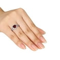 thumbnail image 3 of Garnet Heart Ring 1.50 Carats (ctw) in Sterling Silver, 3 of 4