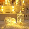 thumbnail image 3 of Vela de cristal sin llama, velas a pilas sin llama transparentes, 3 of 5