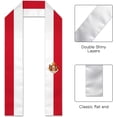 thumbnail image 2 of Emblem Monaco Flag Graduation Stole Graduate Shawl Sash Scraf Gift For Abroad Student International Study (Square), 2 of 6