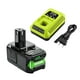 thumbnail image 1 of Batería Recargable de Iones de Litio de 18 V 6,0 Ah + Cargador, Herramienta Eléctrica Inalámbrica Ryobi ONE+ BPL1820 P108 P109 P106 P105 P104 P103 RB18L50 RB18L40, 1 of 9