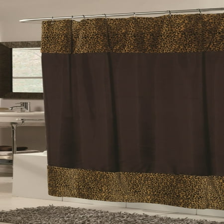 Sheena Faux Fur Trimmed Shower Curtain Com Sheena Faux Fur Trimmed Shower Curtain Com