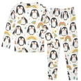 thumbnail image 2 of Dailycode Cotton Pajama Set Snug Fit Long Sleeve Top and Pants for 18M-8Y Cute Penguins with Rainbow, 2 of 7