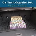 thumbnail image 4 of Floor Style Trunk Cargo Net, Floor Style Automotive Elastic Trunk Mesh Cargo Net - Premium Trunk Organizer and Storage - Luggage Net, 4 of 5